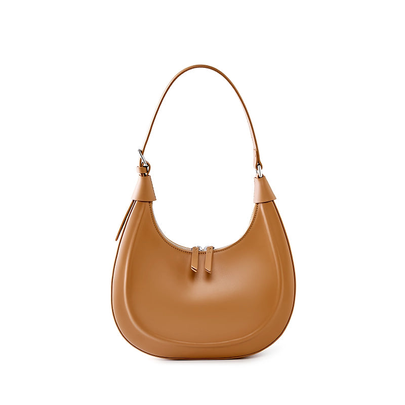 Chic Half Moon Leather Shoulder Bag