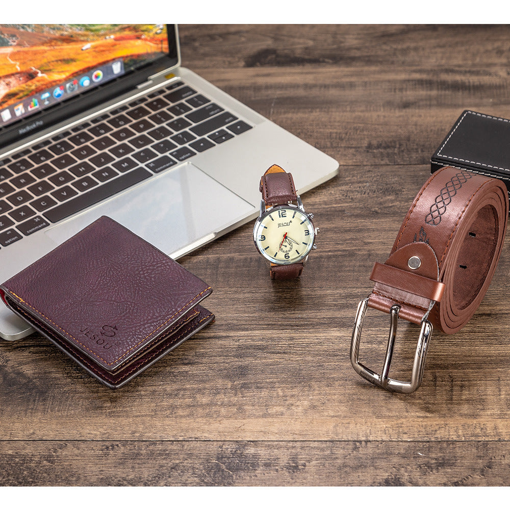 Watch wallet belt set