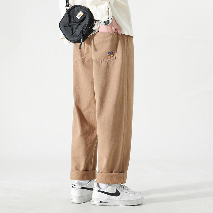 Men's Loose Cargo Pants Straight Casual Trousers