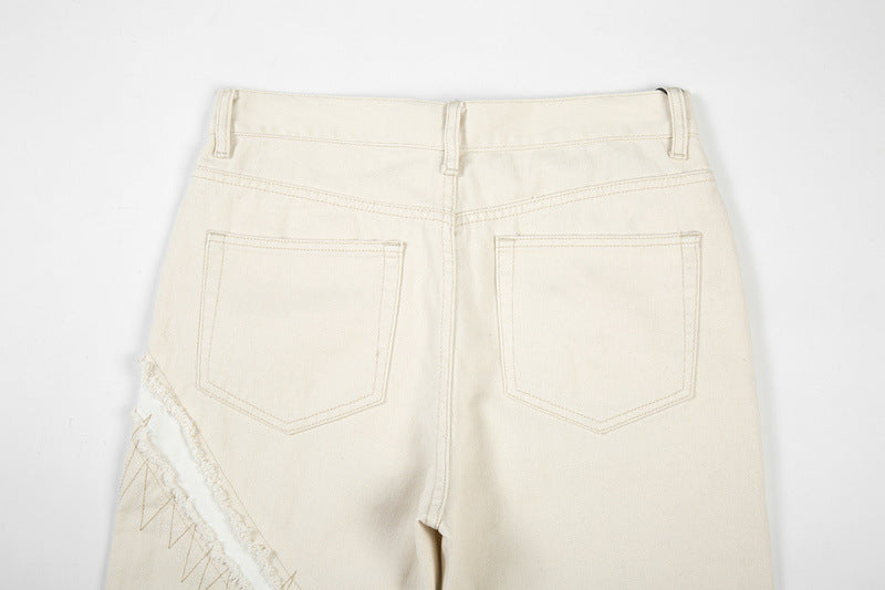 Women's Zip Panel Apricot Jeans