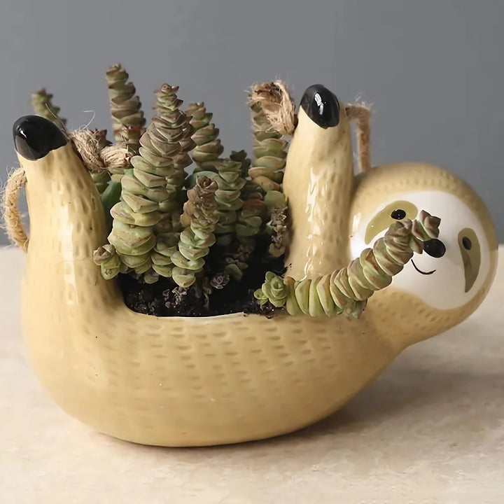 Ceramic Cartoon Animal Hanging Plant Pot