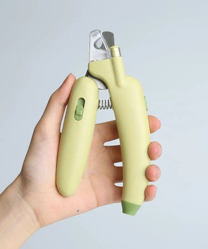 Banana Shaped LED Pet Nail Clipper & Multi-Functional Sharpener for Cats and Dogs