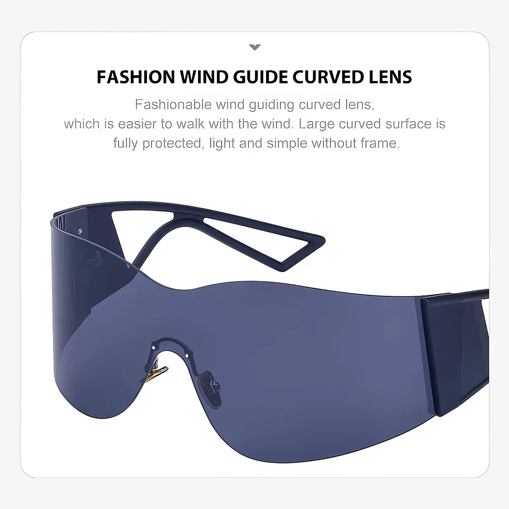 Oversized Rimless Sunglasses