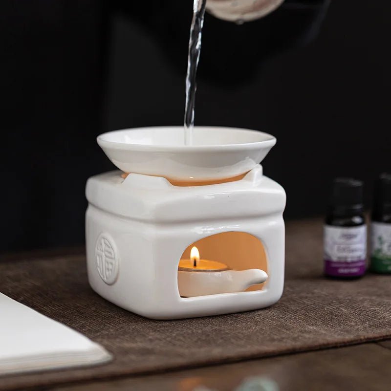 White Porcelain Essential Oil Furnace