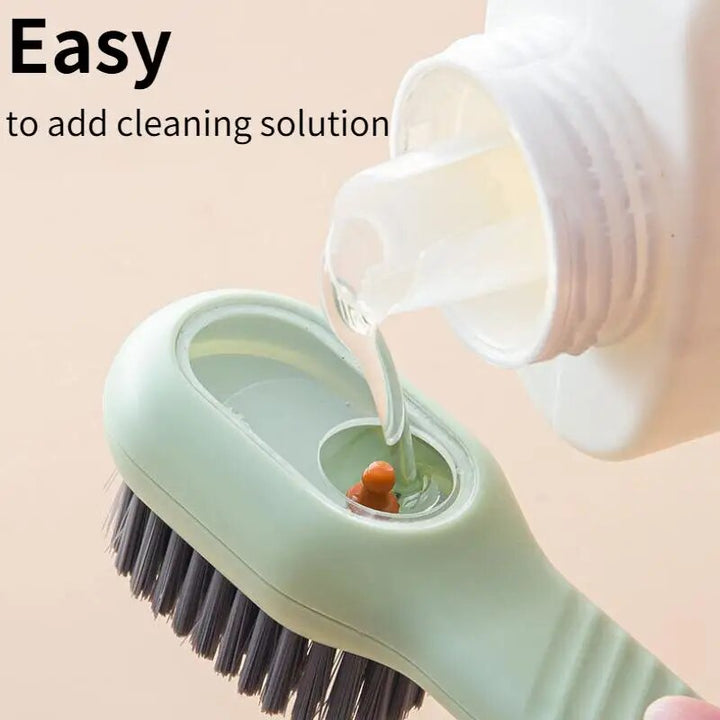 Multifunctional Soft-Bristled Shoe Brush with Long Handle