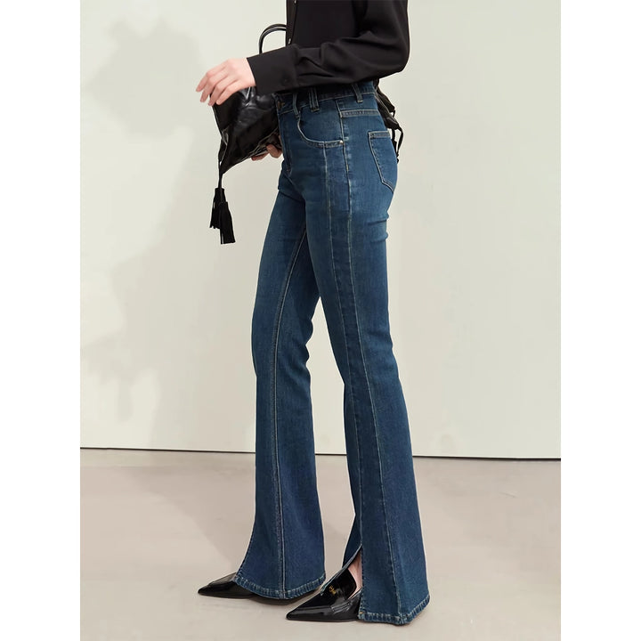 Minimalist Retro Slim Fit Denim Jeans for Women - Autumn Collection