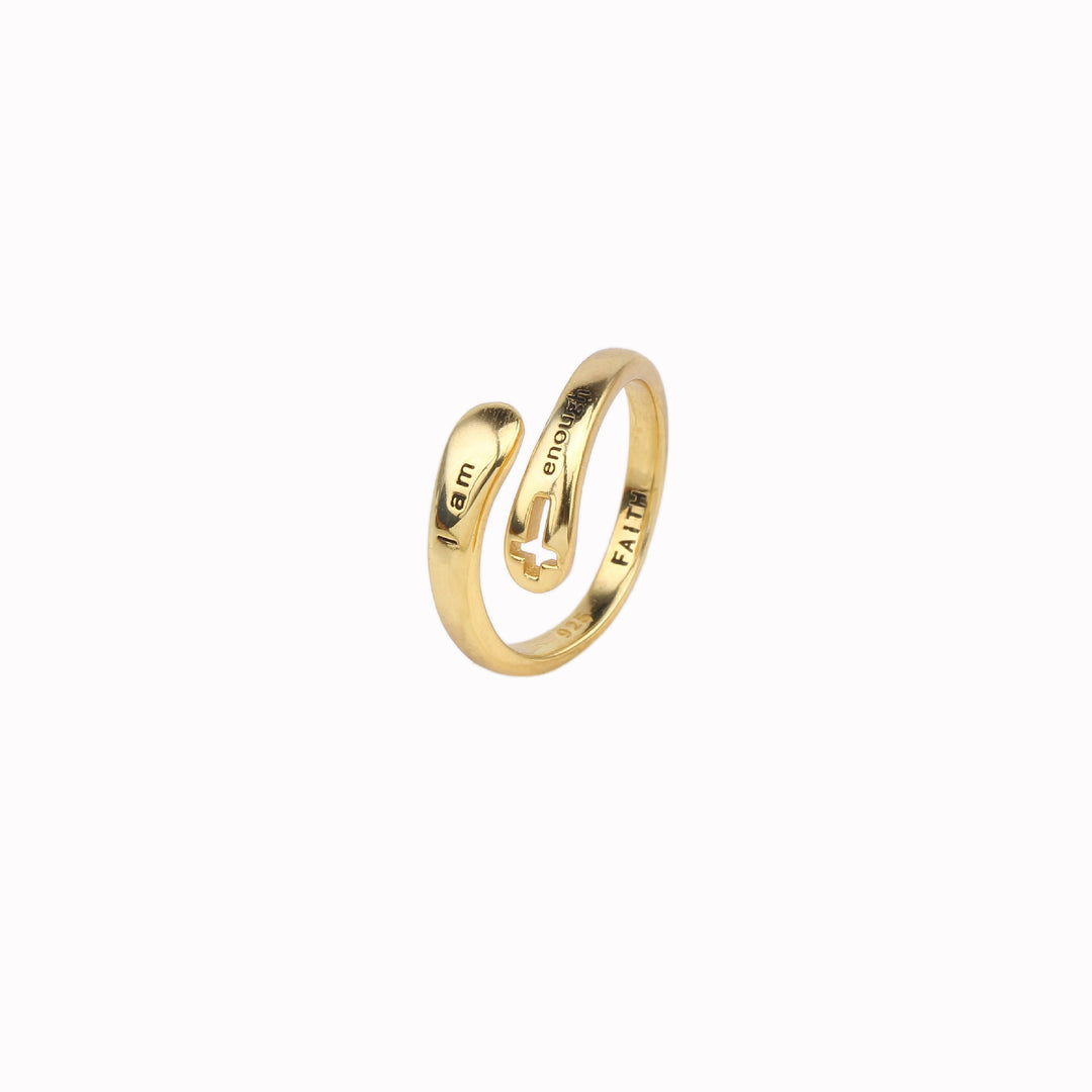 Trendy Hollow Cross Ring Temperament