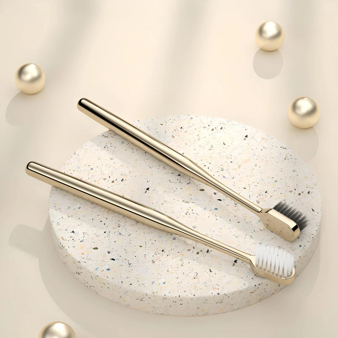 Luxury Soft Bristle Gold and Silver Toothbrush