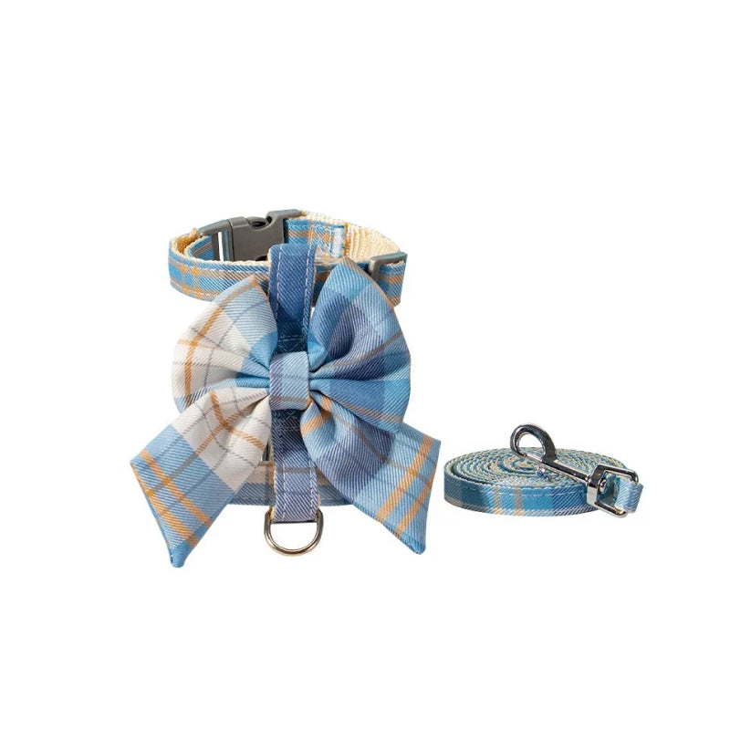 Cute Pet Harness with Bowknot and Traction Rope