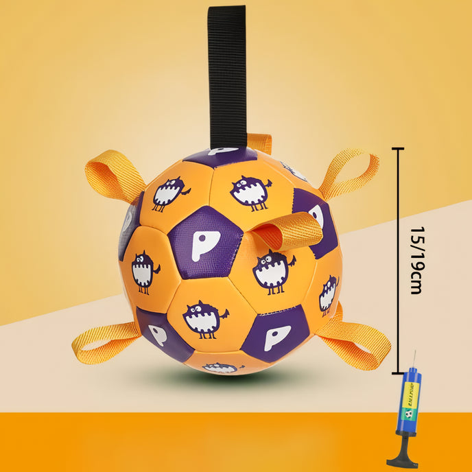 Interactive Football Dog Toy with Grab Tabs