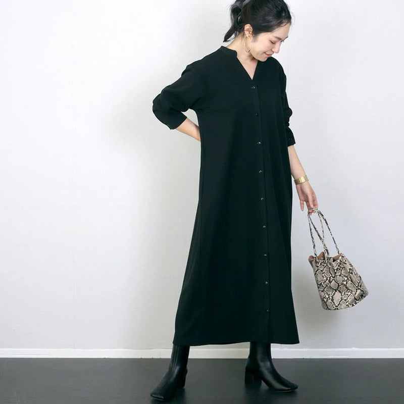 Autumn Winter Shirt Bottoming Dress Women's