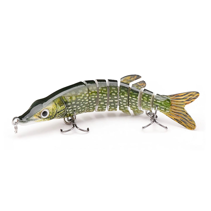 10cm 8.7g Mini Pike Crankbait Fishing Lure - Slow Sinking Artificial Swimbait for Pike, Bass, and More