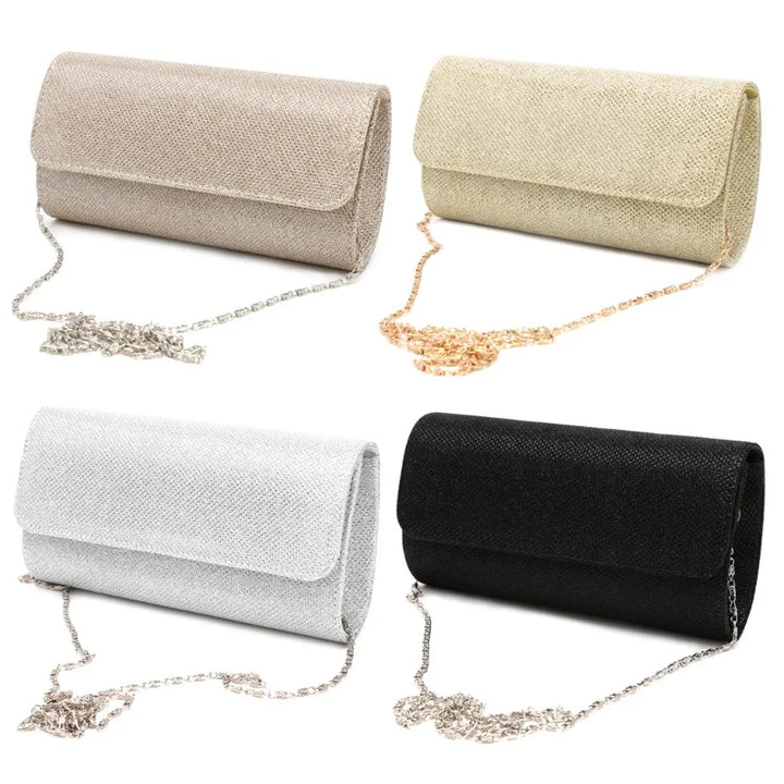 Luxury Shiny Chain Crossbody Clutch - Perfect Wedding & Party Bag