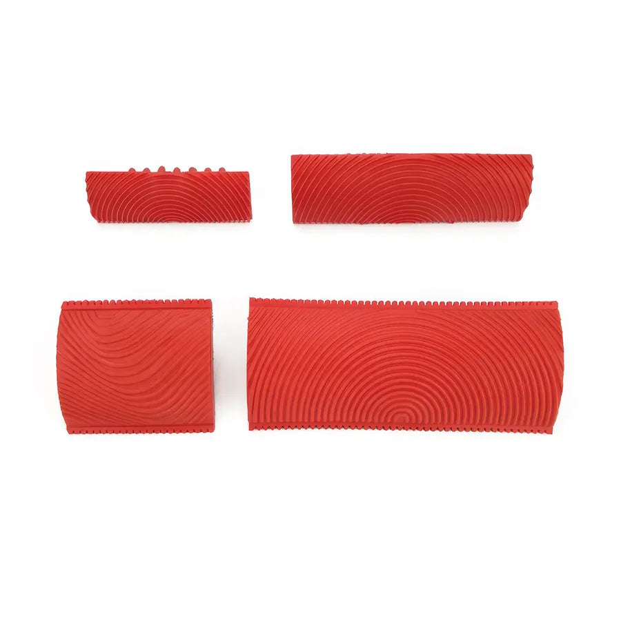 DIY Wood Graining Rubber Roller Set for Wall Painting and Home Decoration