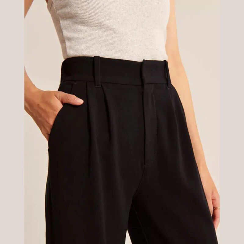 Elegant High Waist Wide Leg Trousers for Women