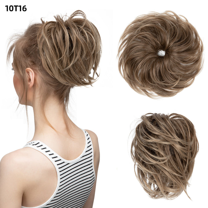 Bud Bun Artificial Hair Bun Natural Fluffy Long Beard Curly Hair Bun Lazy Updo Chignon