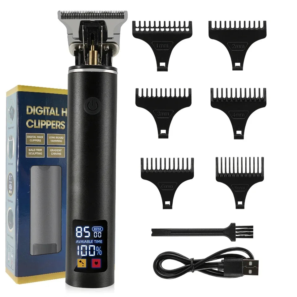 Electric Hair Trimmer for Men - Cordless Beard & Hair Cutting Machine, Professional Clippers with Adjustable Gears