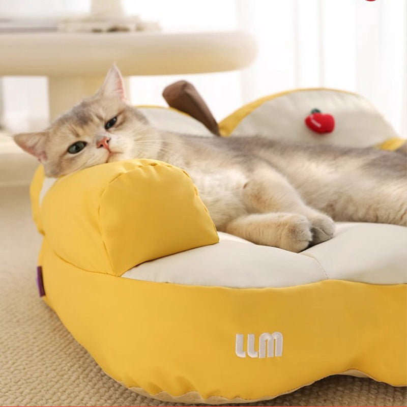 Candy-Colored Cat & Puppy Bed