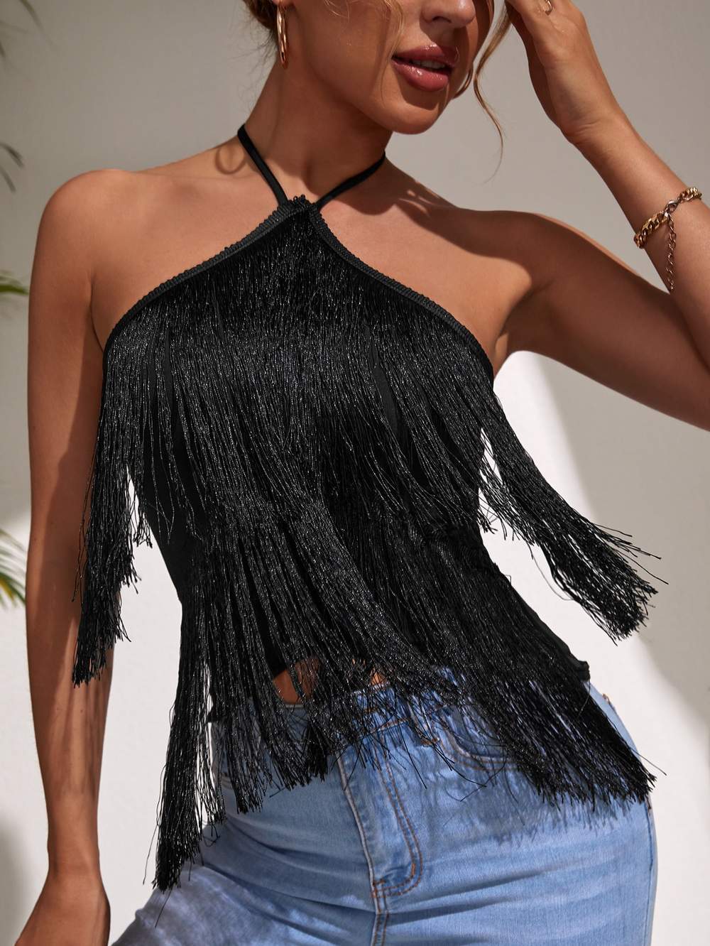 Sling Fashion Tassel Suspender Halter Top