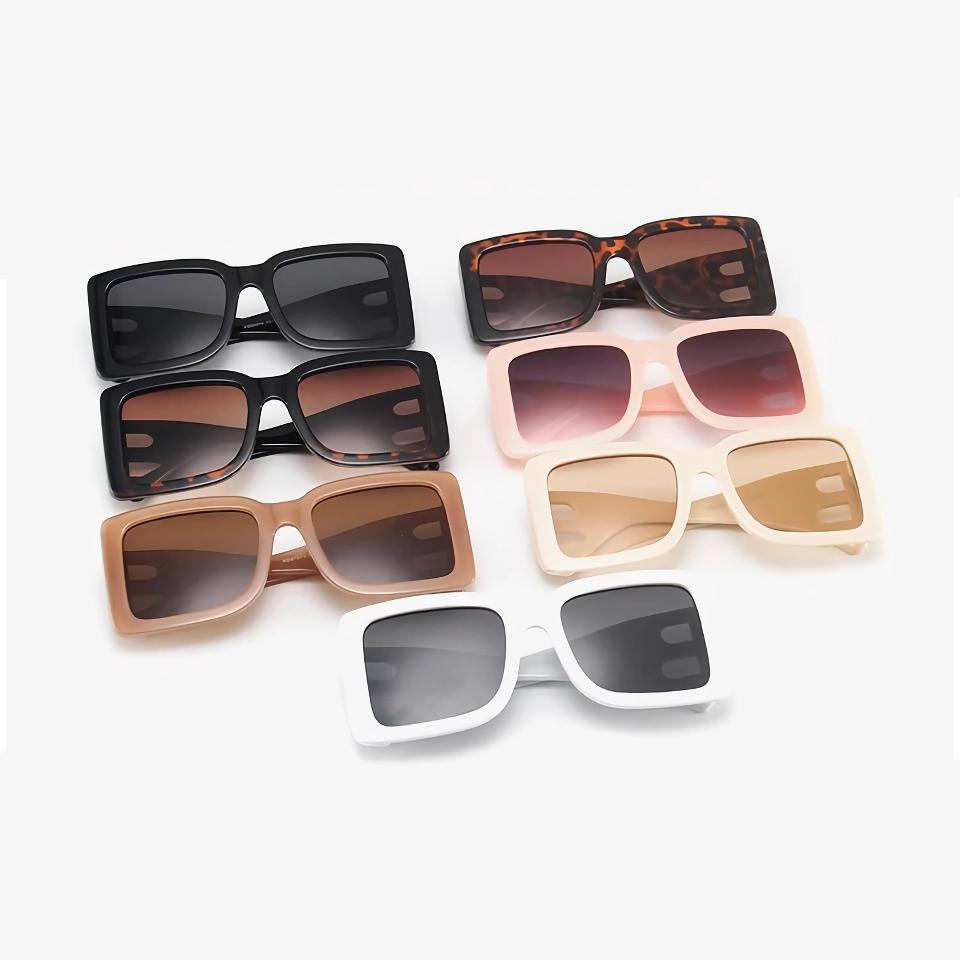 UV400 Stylish Rectangular Frame Oversized Sunglasses