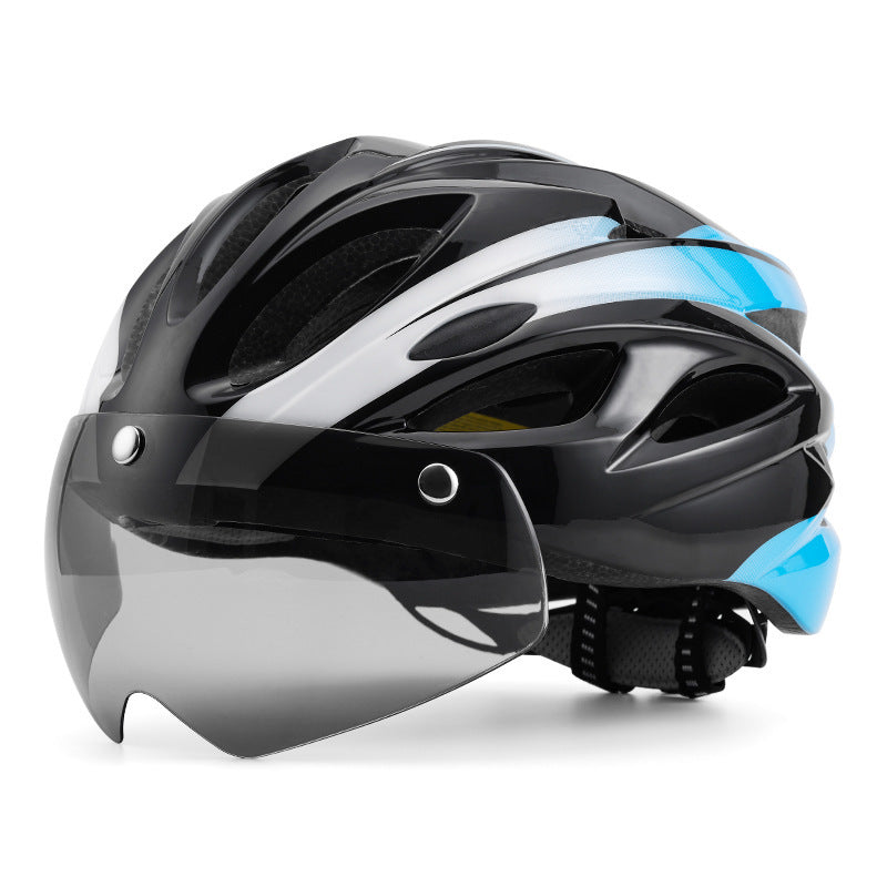 Bicycle Riding Protective Helmet Belt Goggles