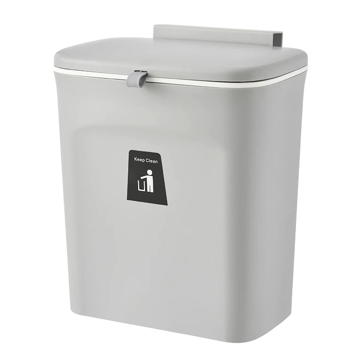 Wall Mounted Slide Cover Trash Can with Lid