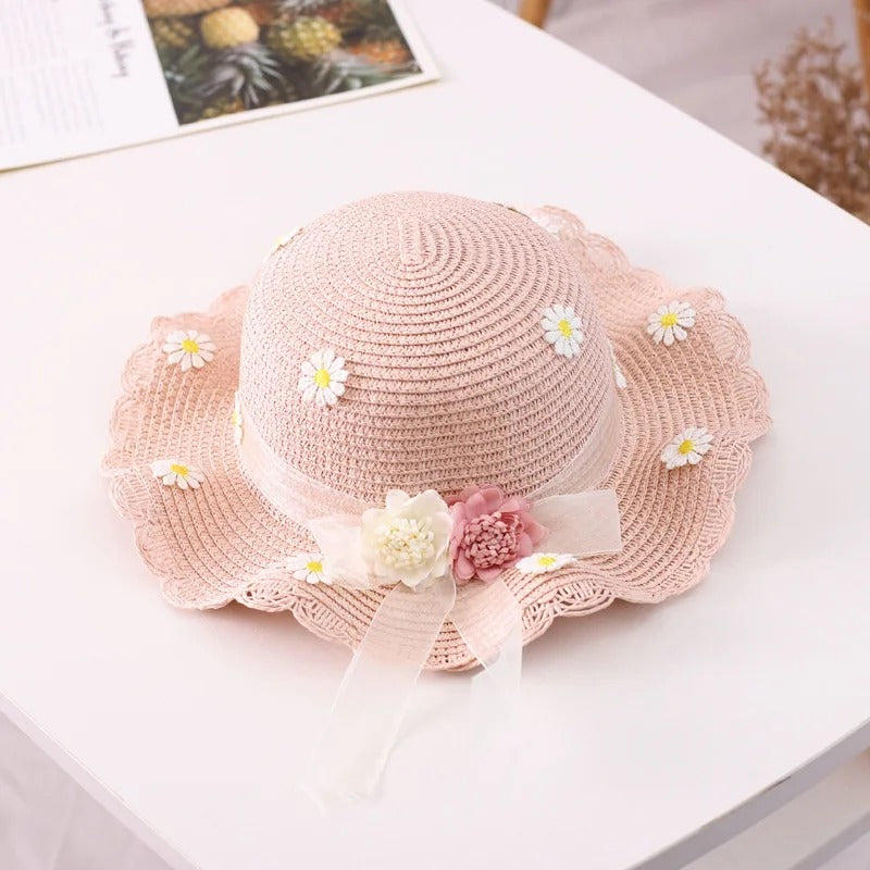 Kids Daisy Sun Hat and Handbag Set