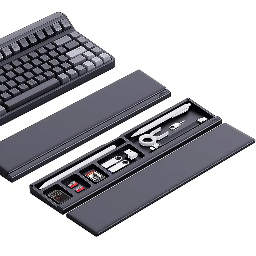 Ergonomic Keyboard Wrist Rest Pad with Desktop Storage