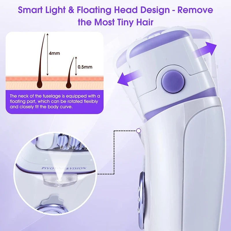 3-in-1 Electric Epilator and Shaver for Women