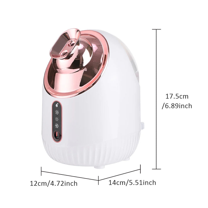 Hydrating Nano Mist Facial Steamer with Hot & Cold Spray for Deep Pore Cleansing & Moisturizing