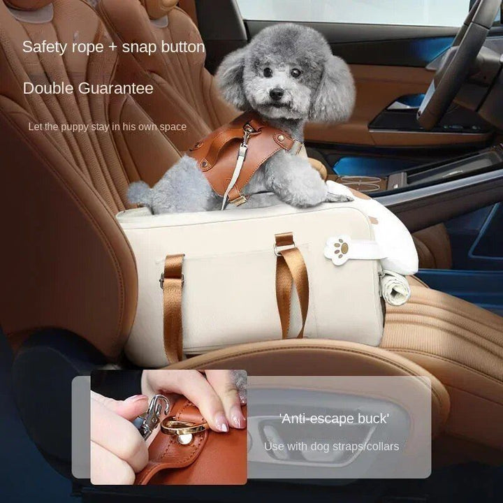 Compact Safety Car Seat for Small Dogs & Cats - Portable & Washable Travel Pet Carrier