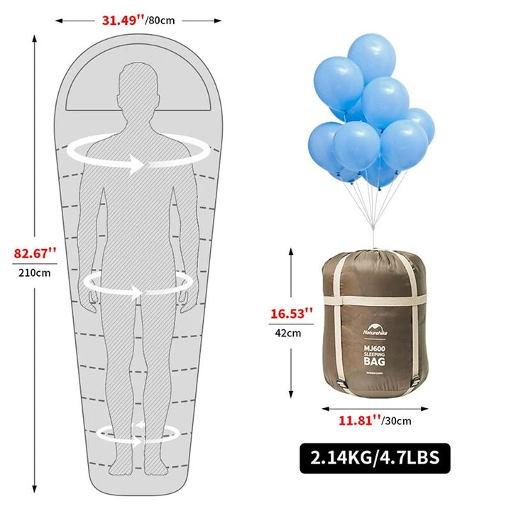 Lightweight Mummy Sleeping Bag - Stay Warm and Cozy on Your Outdoor Adventures!