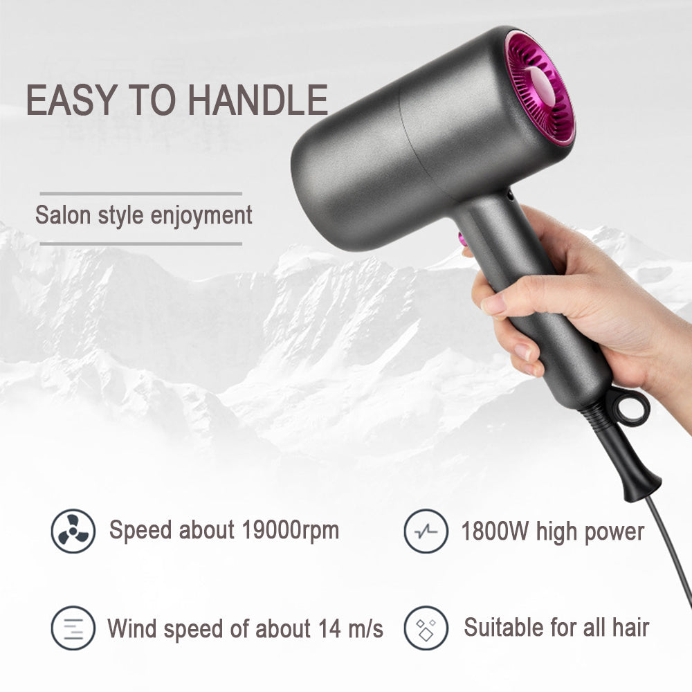 Anion Hair Dryer with Diffuser 1800W Electric Blow Dryer