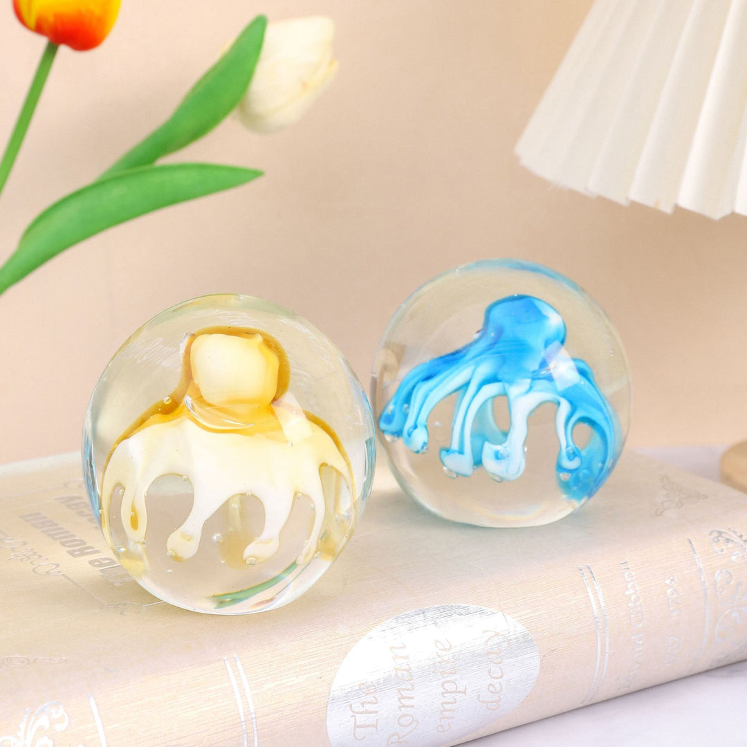 Creative Windshield Washer Fluid Cue Ball Decoration Ancient Hand-blown Animal Octopus Decoration