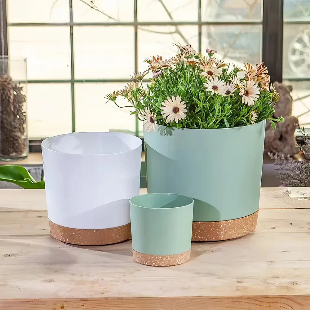 Modern Matte Finish Plant Pots with Drainage