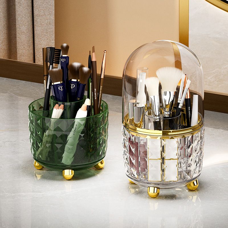 360° Rotating Dustproof Makeup Brush Holder and Organizer