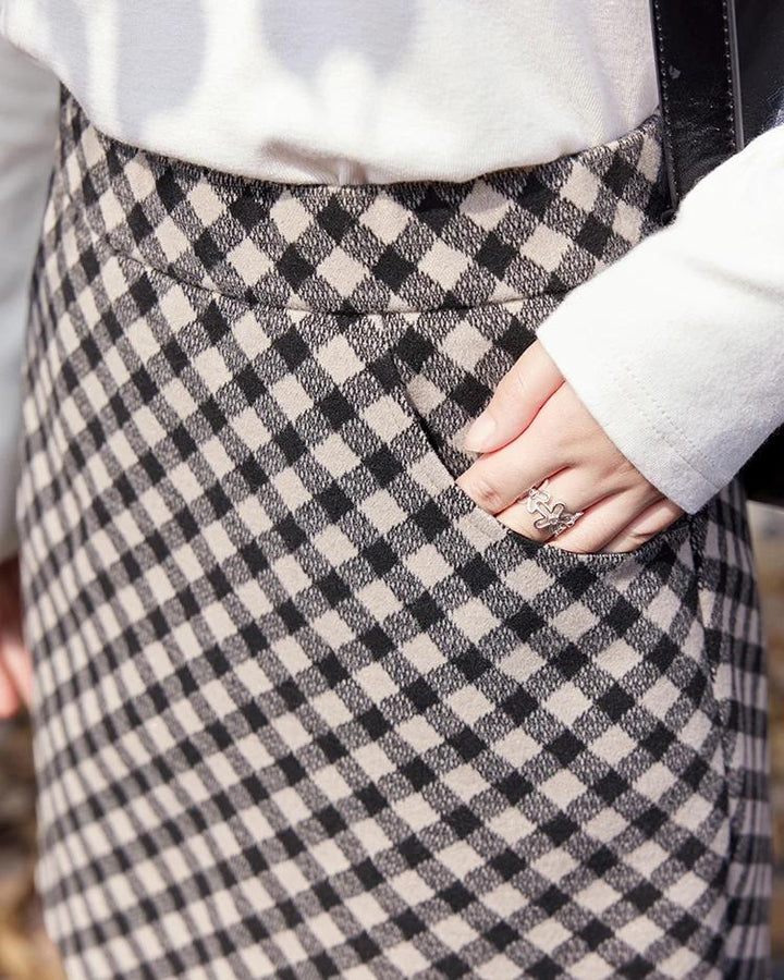 Retro Plaid High Waist A-Line Mini Skirt