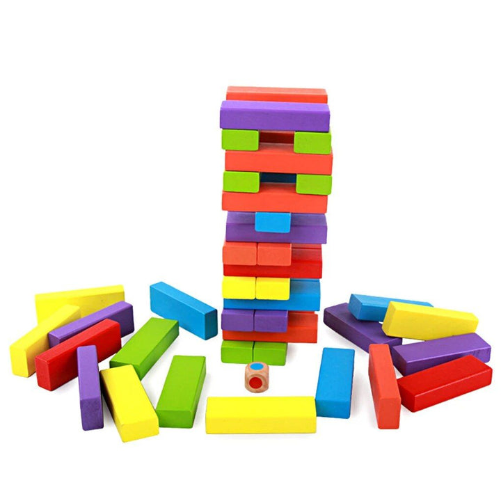 Fun Games For Whole Family Wooden Building Blocks Stacking Balance Puzzle