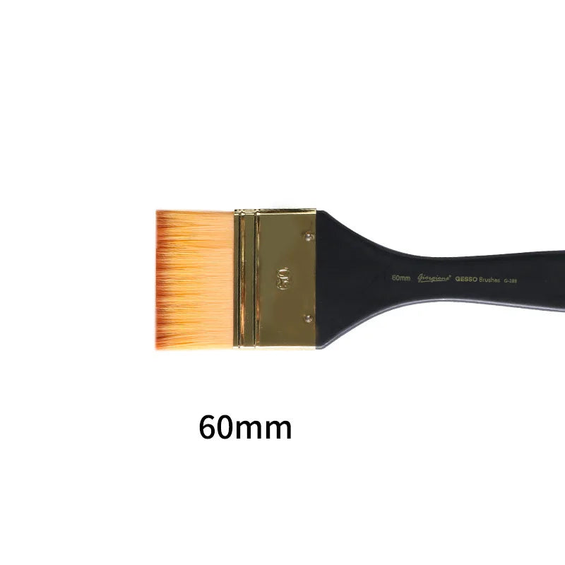 1Pc Acrylic & Oil Paint Brush - Nylon Bristles, Birch Wood Handle