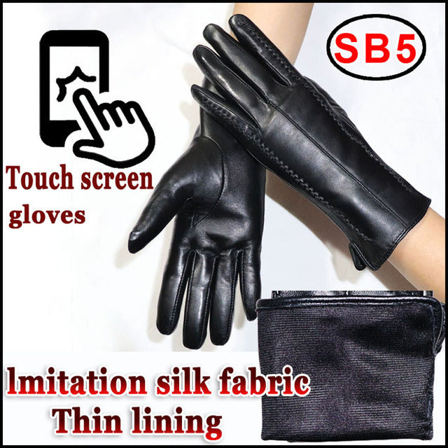 Women's Sheepskin Gloves Winter Warmth Plus Velvet Short Thi