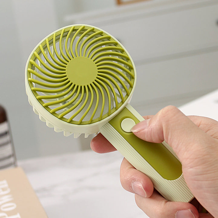 Mini Handheld USB Rechargeable Fan - 3-Speed Portable Air Cooler