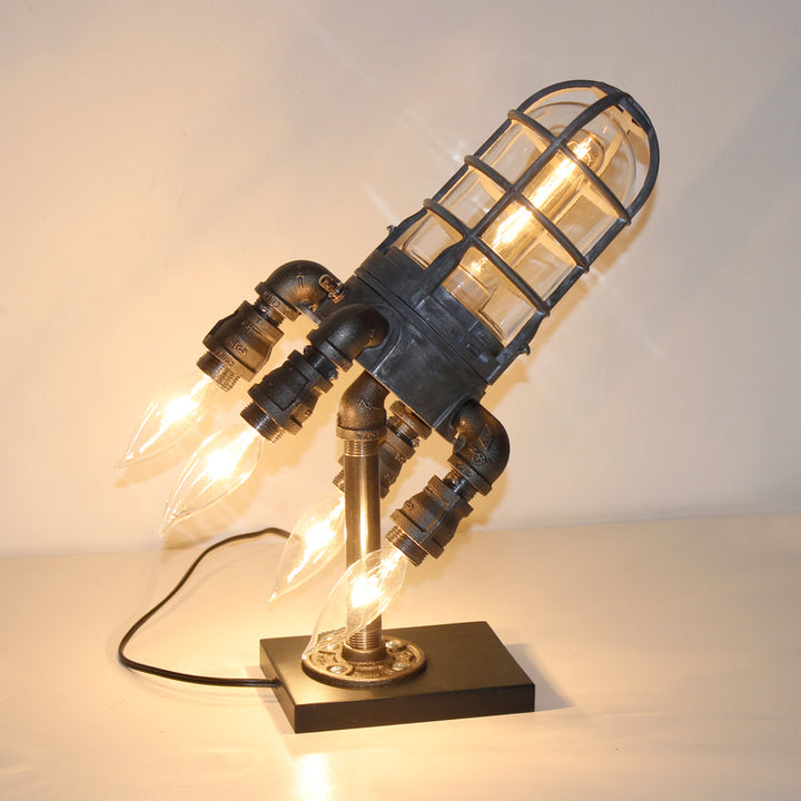 Retro Steampunk Rocket LED Night Light