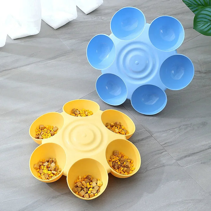 6-in-1 Flower Shape Pet Bowl and Water Bottle