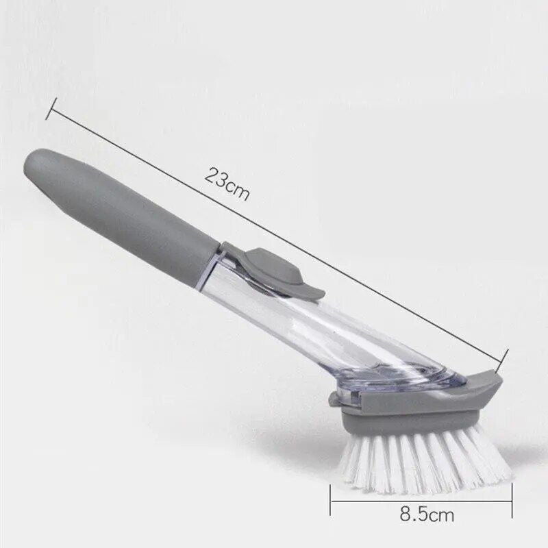 Multi-Functional Kitchen Cleaning Brush with Refillable Soap Dispenser