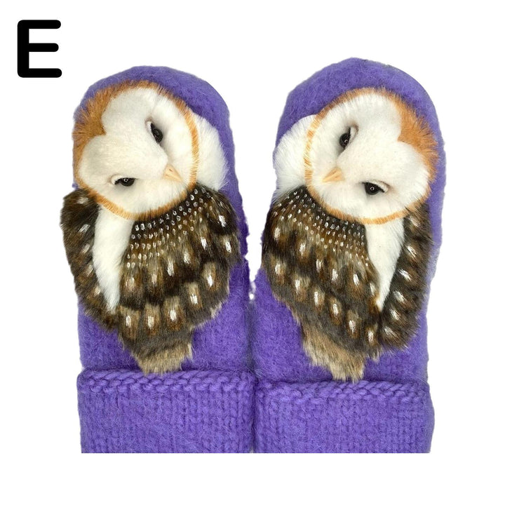 Women's Fashion Personality Owl Knitted Gloves