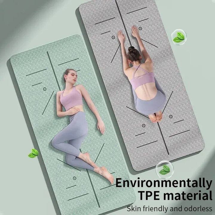 Eco-Friendly Non-Slip Yoga Mat with Carrying Strap - Ideal for Pilates and Fitness