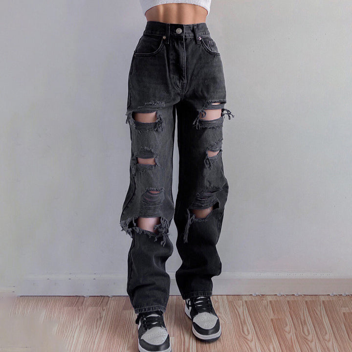 High Quality European And American Women's Ripped Jeans