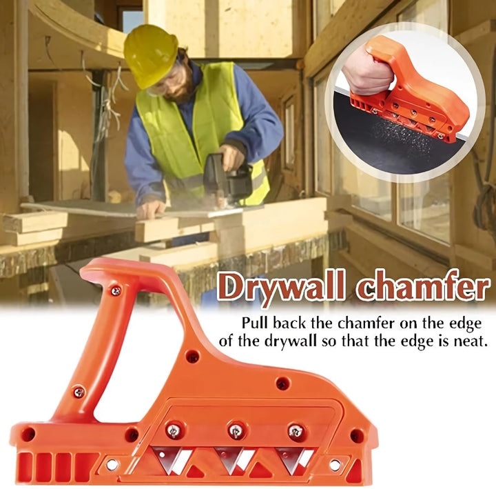 Drywall Hand Plane with 45/60 Degree Adjustable Blade - Precision Chamfer Woodworking Tool