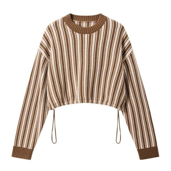 Chic Striped Wool-Blend Pullover