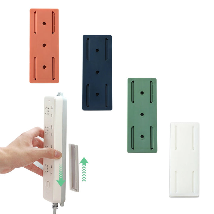 Seamless Wall-Mounted Power Strip and Cable Organizer